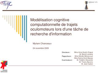 Modélisation cognitive computationnelle de trajets oculomoteurs lors d'une tâche de recherche d'information