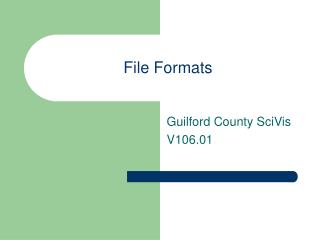 File Formats