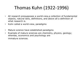 Thomas Kuhn (1922-1996)