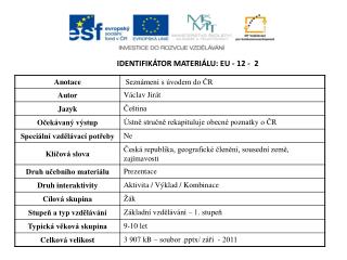 Identifikátor materiálu: EU - 12 - 2