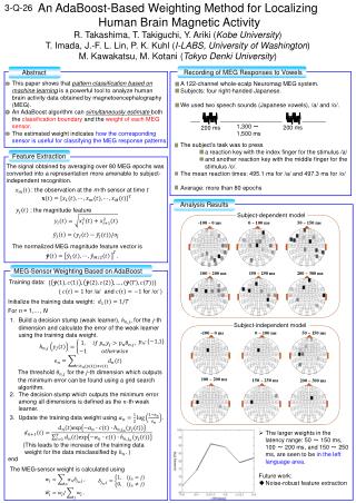 An AdaBoost -Based Weighting Method for Localizing Human Brain Magnetic Activity