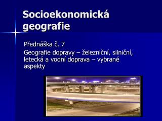 Socioekonomická geografie