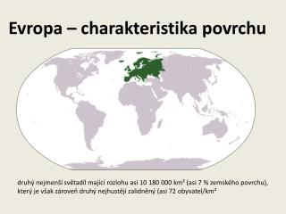 Evropa – charakteristika povrchu