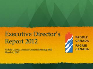 Executive Director ’ s Report 2012