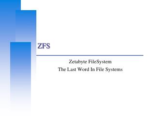 ZFS