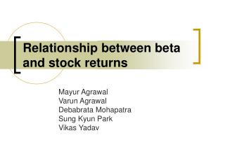 Relationship between beta and stock returns