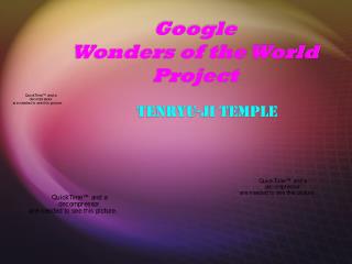 Google Wonders of the World Project