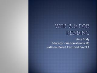 Web 2.0 for Reading
