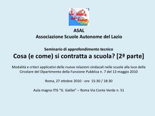 ASAL Associazione Scuole Autonome del Lazio