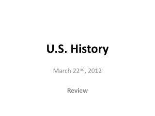 U.S. History