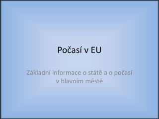 Počasí v EU