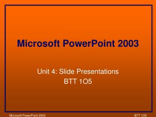 Microsoft PowerPoint 2003