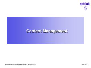 Content Management