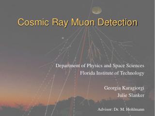 Cosmic Ray Muon Detection