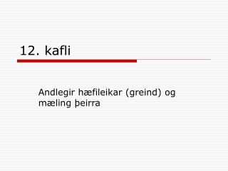 12. kafli