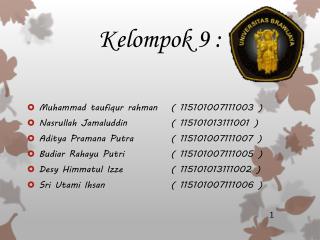 Kelompok 9 :