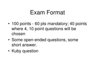 Exam Format