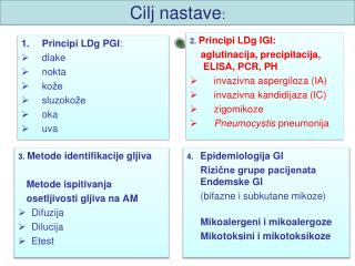 Cilj nastave :