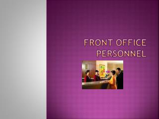 Front office Personnel