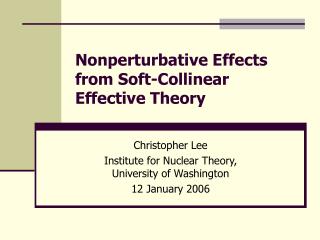 Nonperturbative Effects from Soft-Collinear Effective Theory