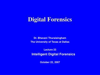 Digital Forensics