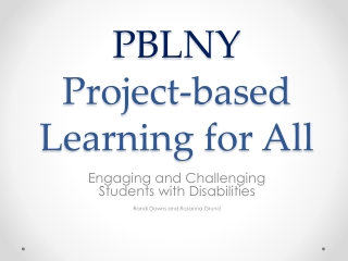 PBLNY Project-based Learning for All