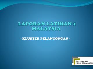 - KLUSTER PELANCONGAN -