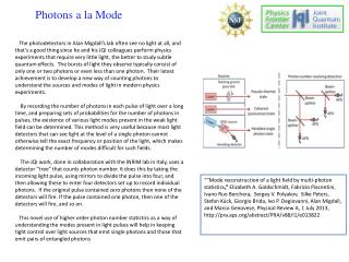 Photons a la Mode
