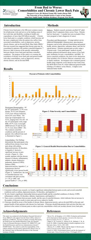 From Bad to Worse: Comorbidities and Chronic Lower Back Pain