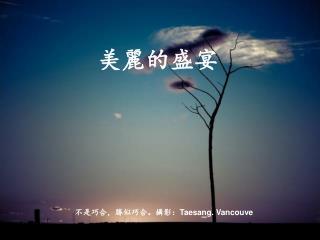 不是巧合，勝似巧合。攝影： Taesang. Vancouve