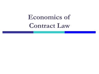 Economics of Contract Law