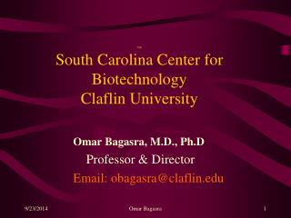 786 South Carolina Center for Biotechnology Claflin University