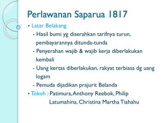 Perlawanan Saparua 1817