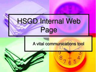 HSGD Internal Web Page