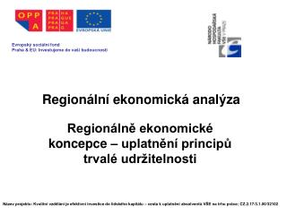 Regionální ekonomická analýza