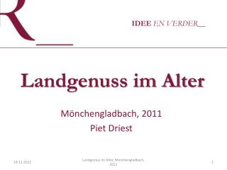 Landgenuss im Alter