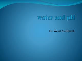 water and pH