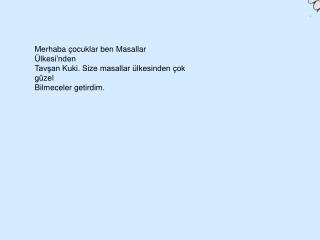 Merhaba çocuklar ben Masallar Ülkesi’nden Tavşan Kuki. Size masallar ülkesinden çok güzel