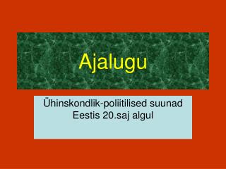 Ajalugu