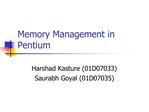 Memory Management in Pentium