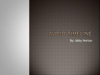 Audio Timeline