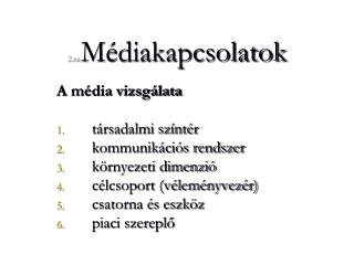 2.ea Médiakapcsolatok