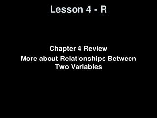Lesson 4 - R
