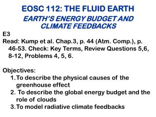 EOSC 112: THE FLUID EARTH