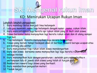 SK: Mengenal rukun Iman