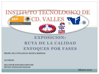 INSTITUTO TECNOLOGICO DE CD. VALLES