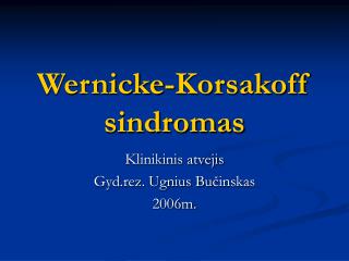 Wernicke-Korsakoff sindromas