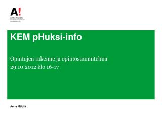 KEM pHuksi-info