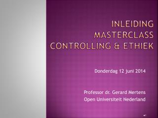inleiding masterclass controlling &amp; ethiek