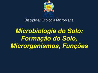 Microbiologia do Solo: Formação do Solo, Microrganismos, Funções